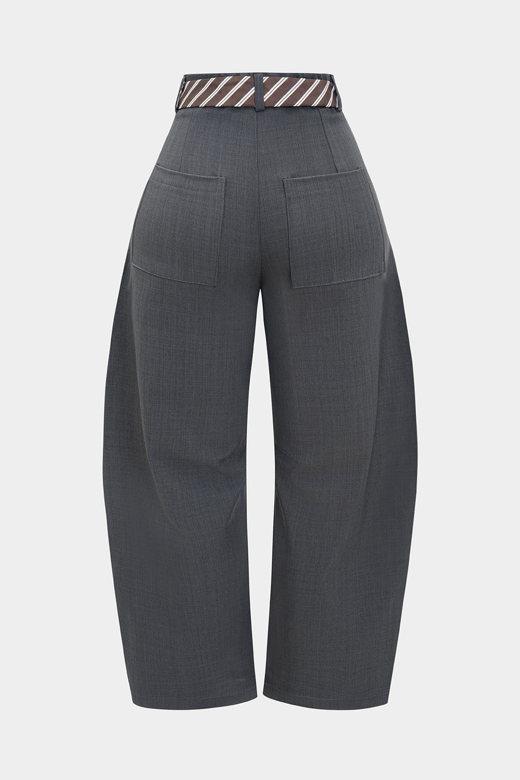Belted Barrel Trousers