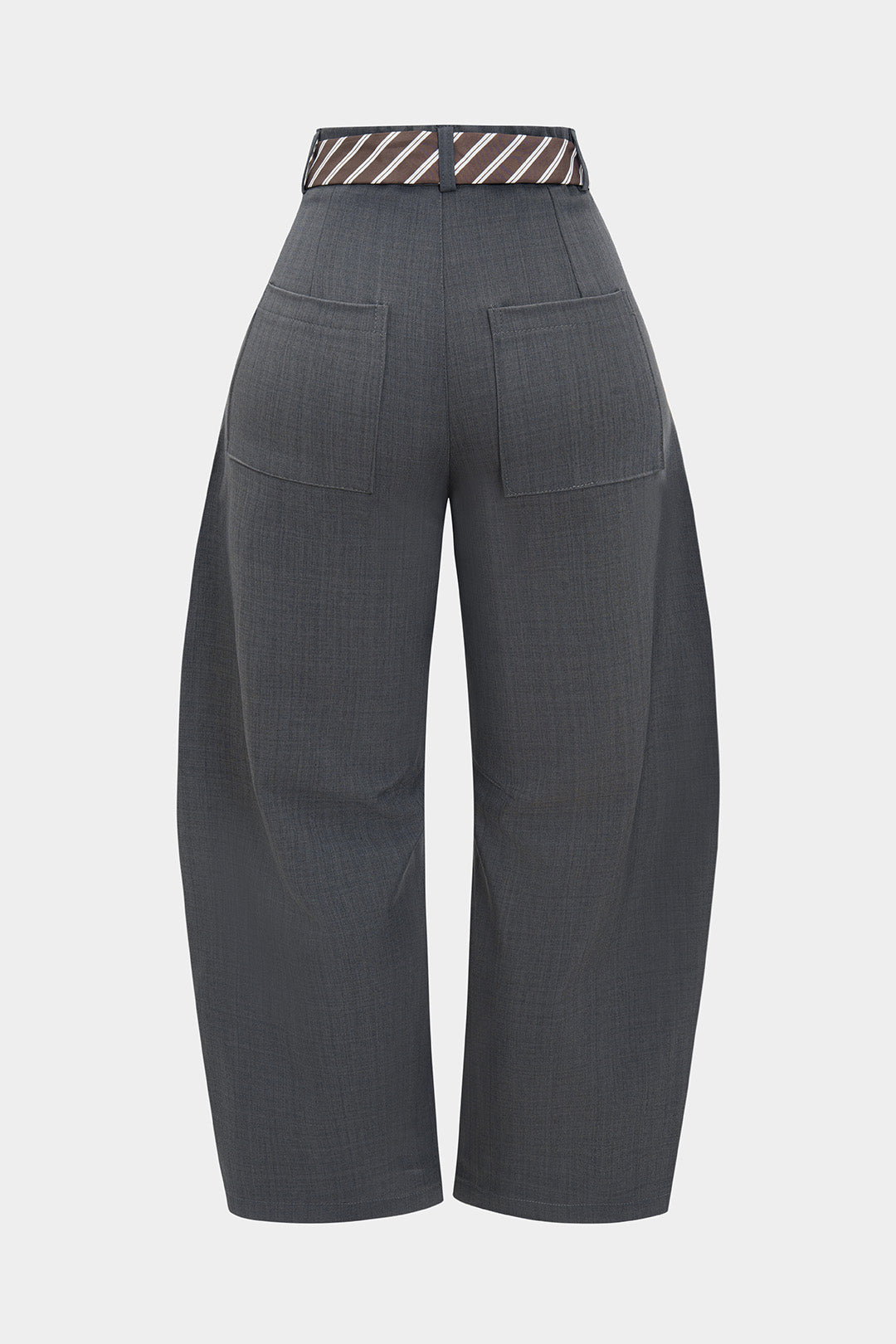 Belted Barrel Trousers