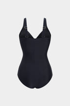 Noir Sculpt Wrap-Detail Swimsuit