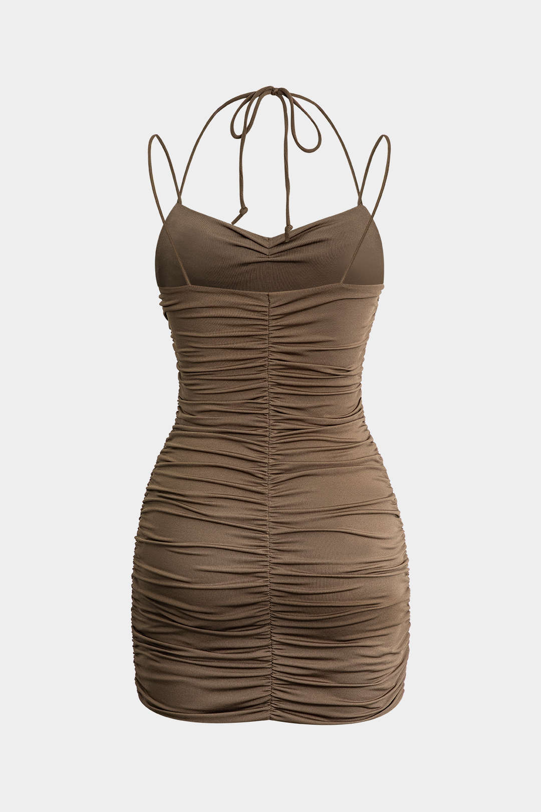 Mini-robe drapée Vandoria Cacao
