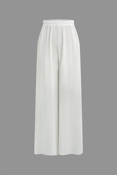 Flow Belted Blouse &amp; Palazzo Trouser Set