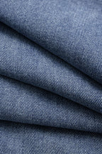 Asimetrik Sargılı Geniş Paçalı Kot Pantolon