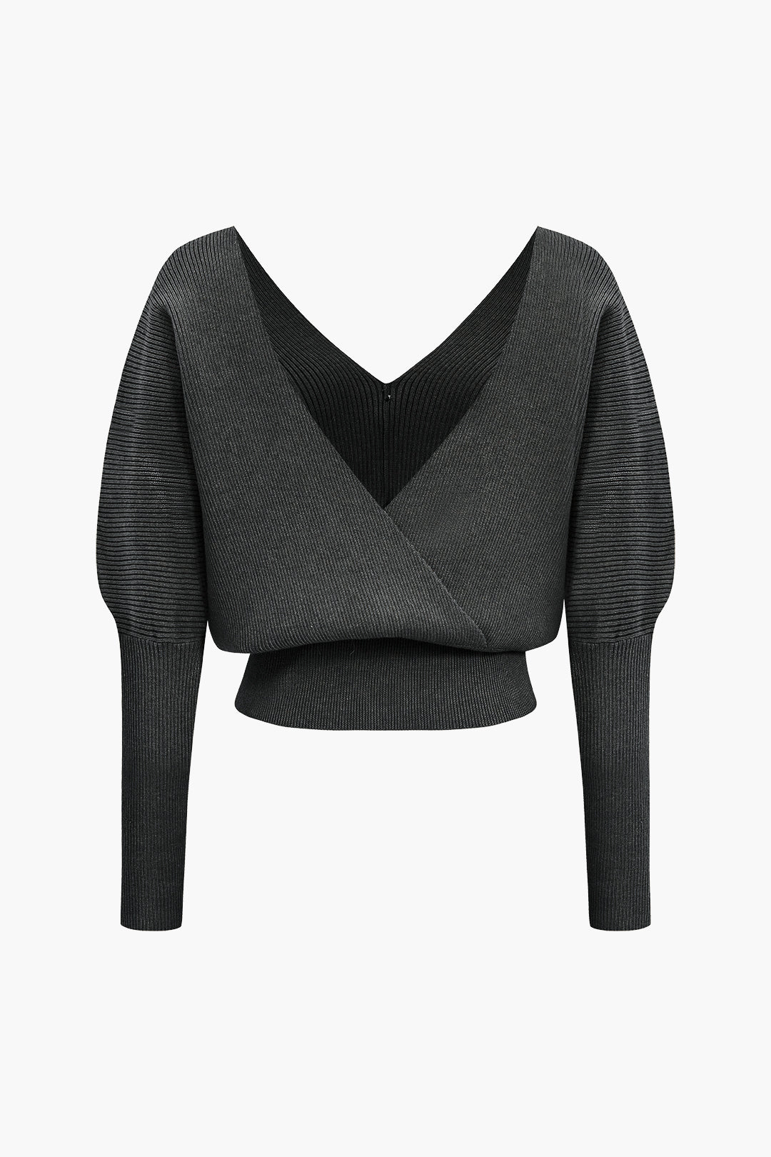 V-Neck Sweater Long-Sleeve Hırka