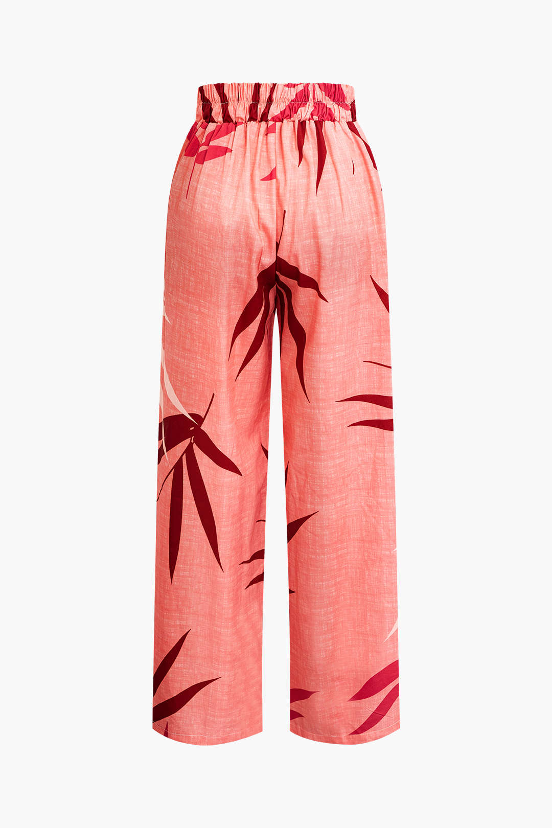 Tropical Bloom Lace-Up Bustier &amp; Palazzo Pants Set