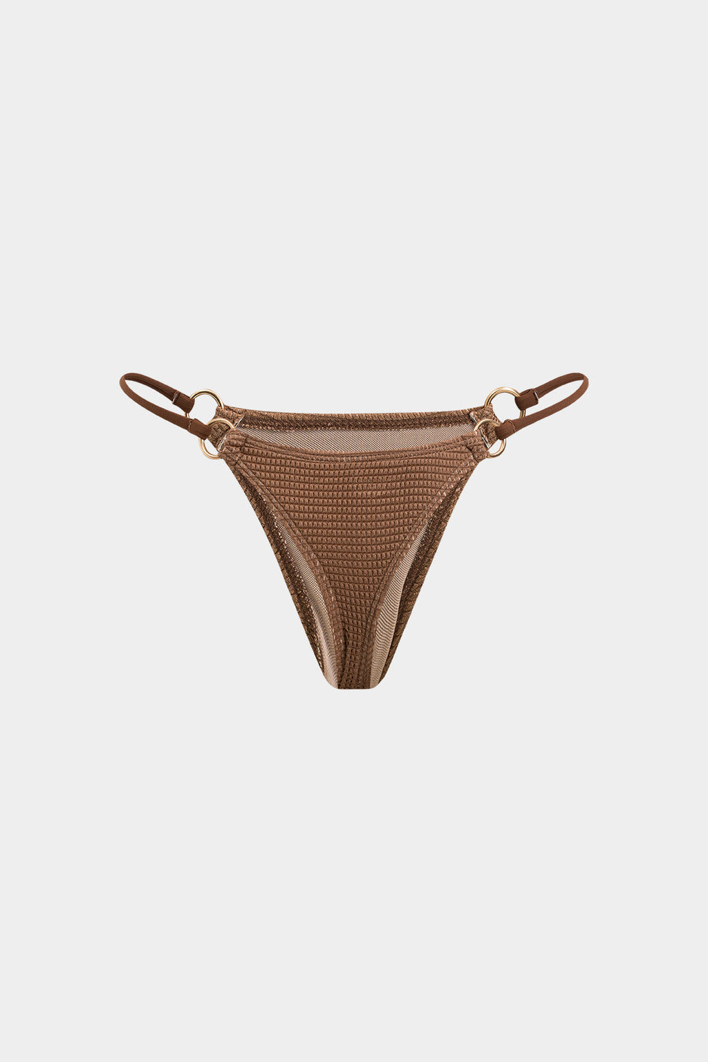 Textured Brown Bikini & Sarong
