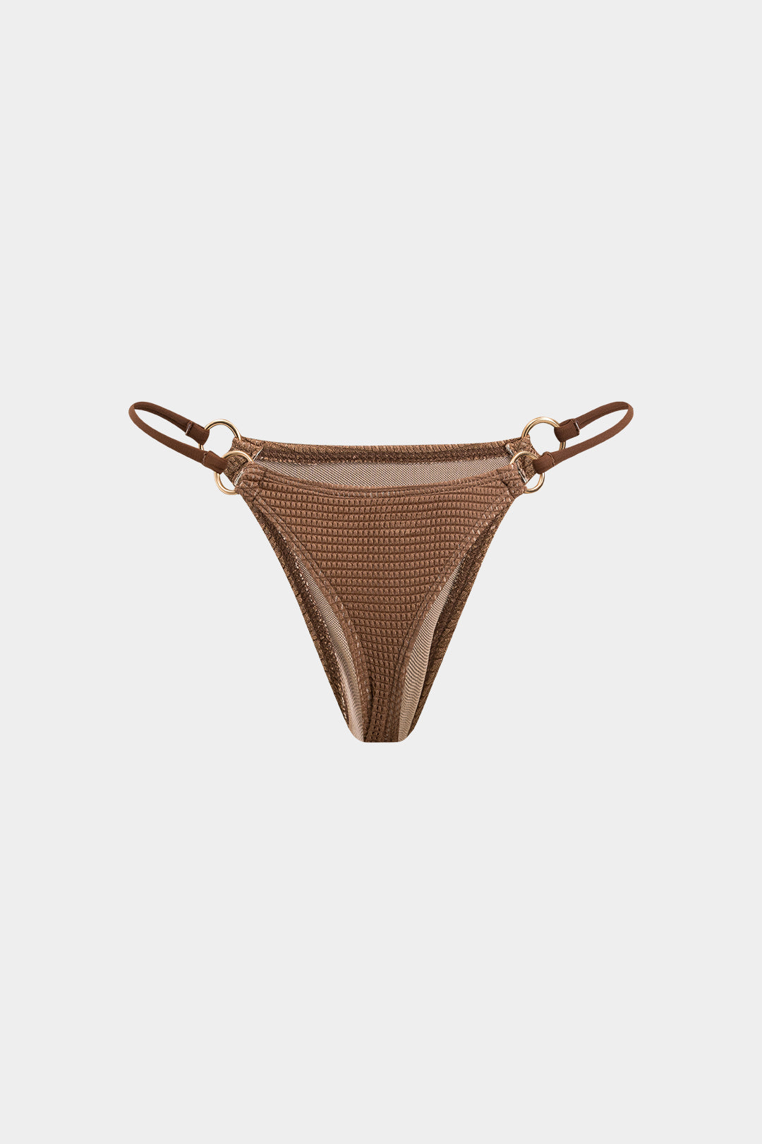 Textured Brown Bikini & Sarong