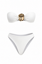 Elegant White Swimsuit & Sarong