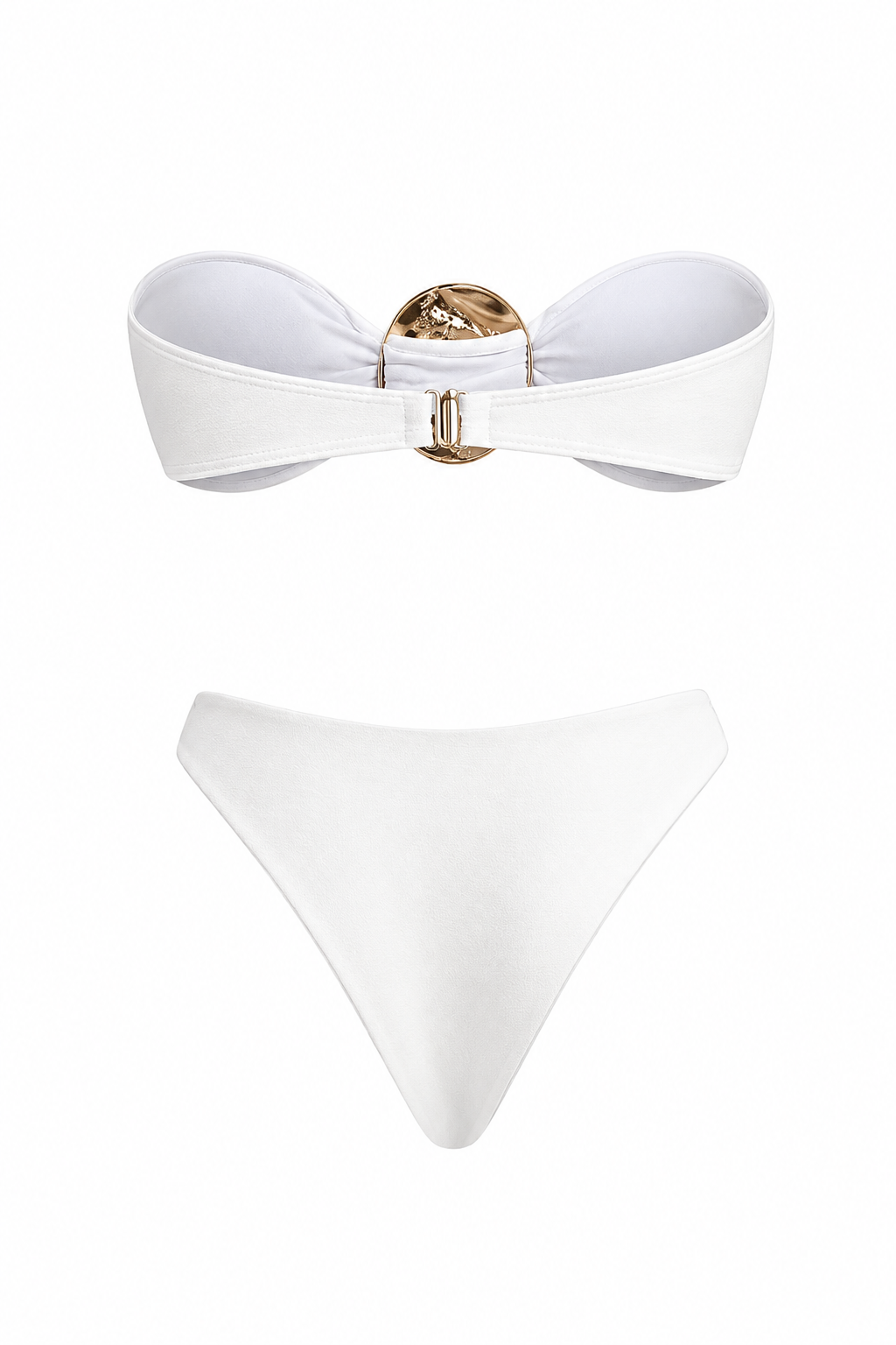 Elegant White Swimsuit & Sarong