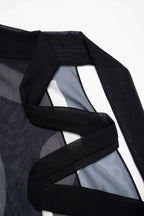 Noir Wave Swimsuit & Pareo Set