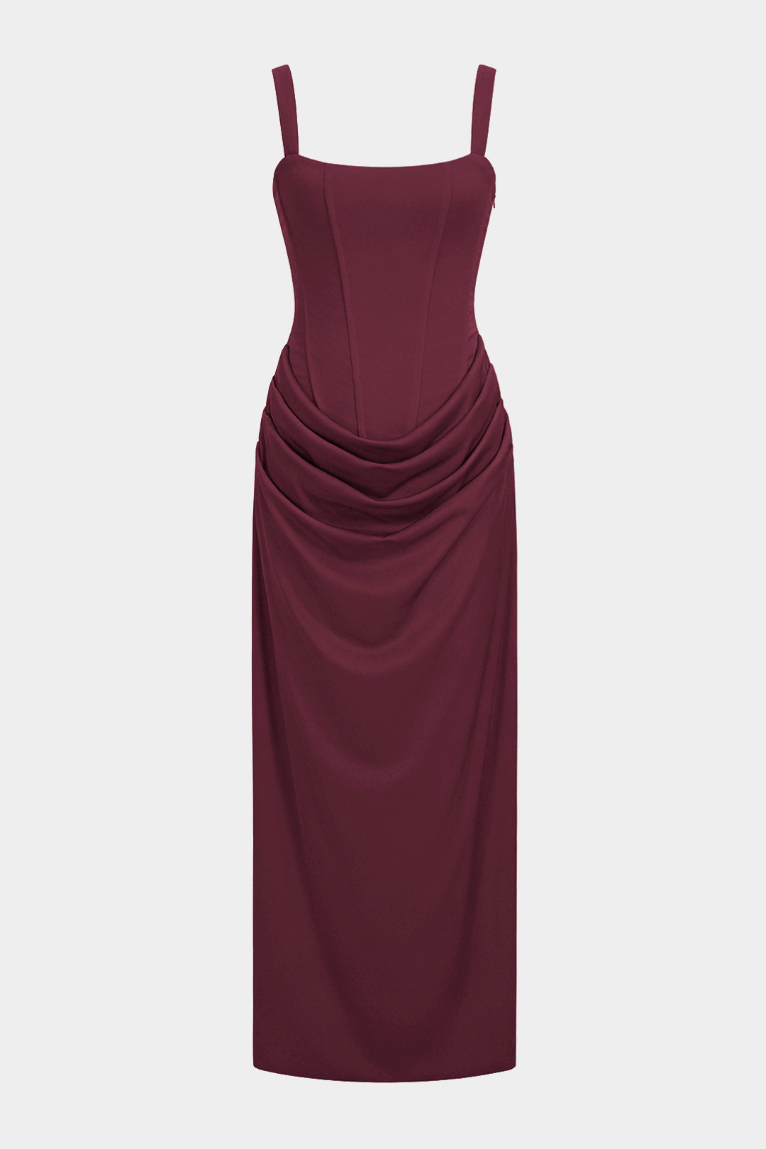 Büzgülü Midi Elbise