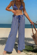 Rosvell Riviera Stripe Bikini & Trousers Set
