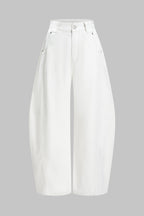 Yapılandırılmış, Bol Paçalı Kot Pantolon