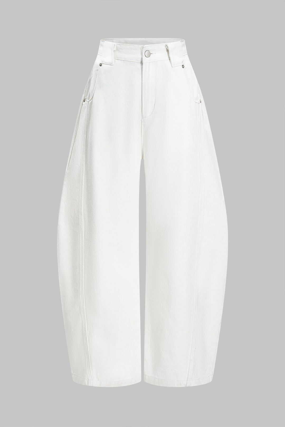 Yapılandırılmış, Bol Paçalı Kot Pantolon