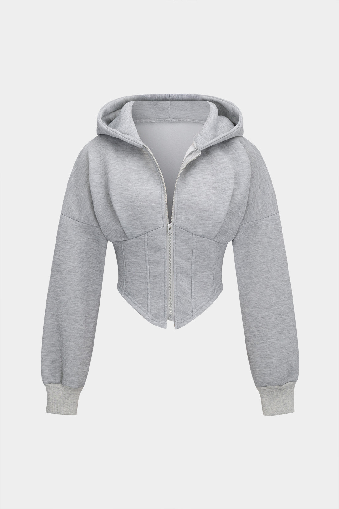 Hooded Zipper Long Sleeve Ceket