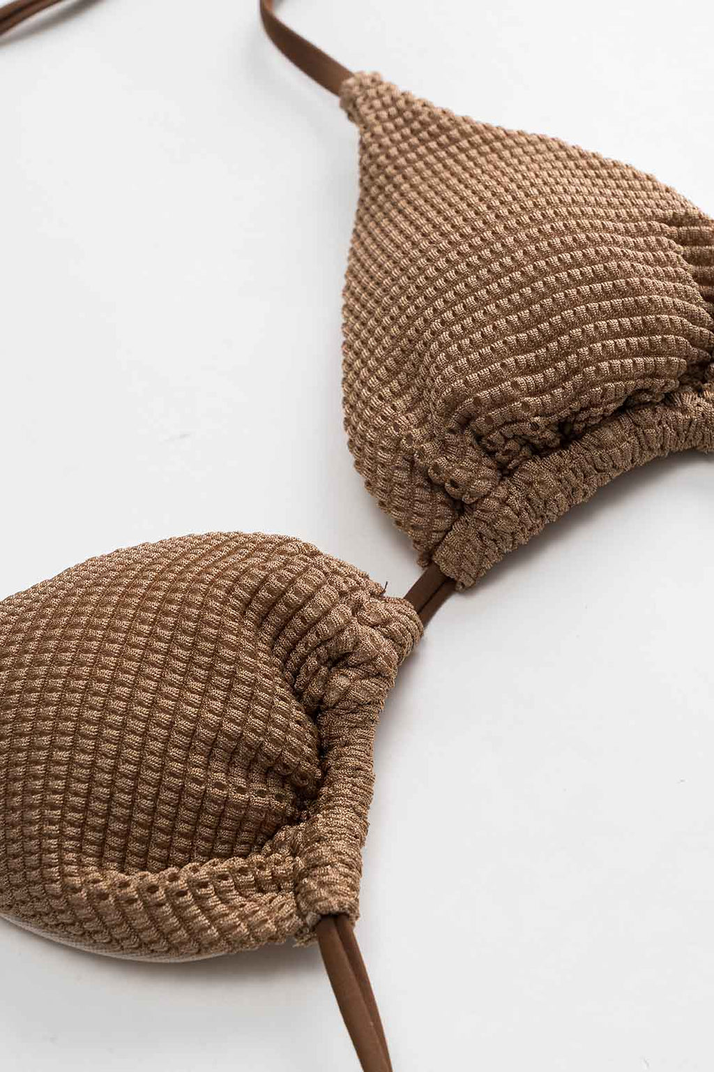Textured Brown Bikini & Sarong
