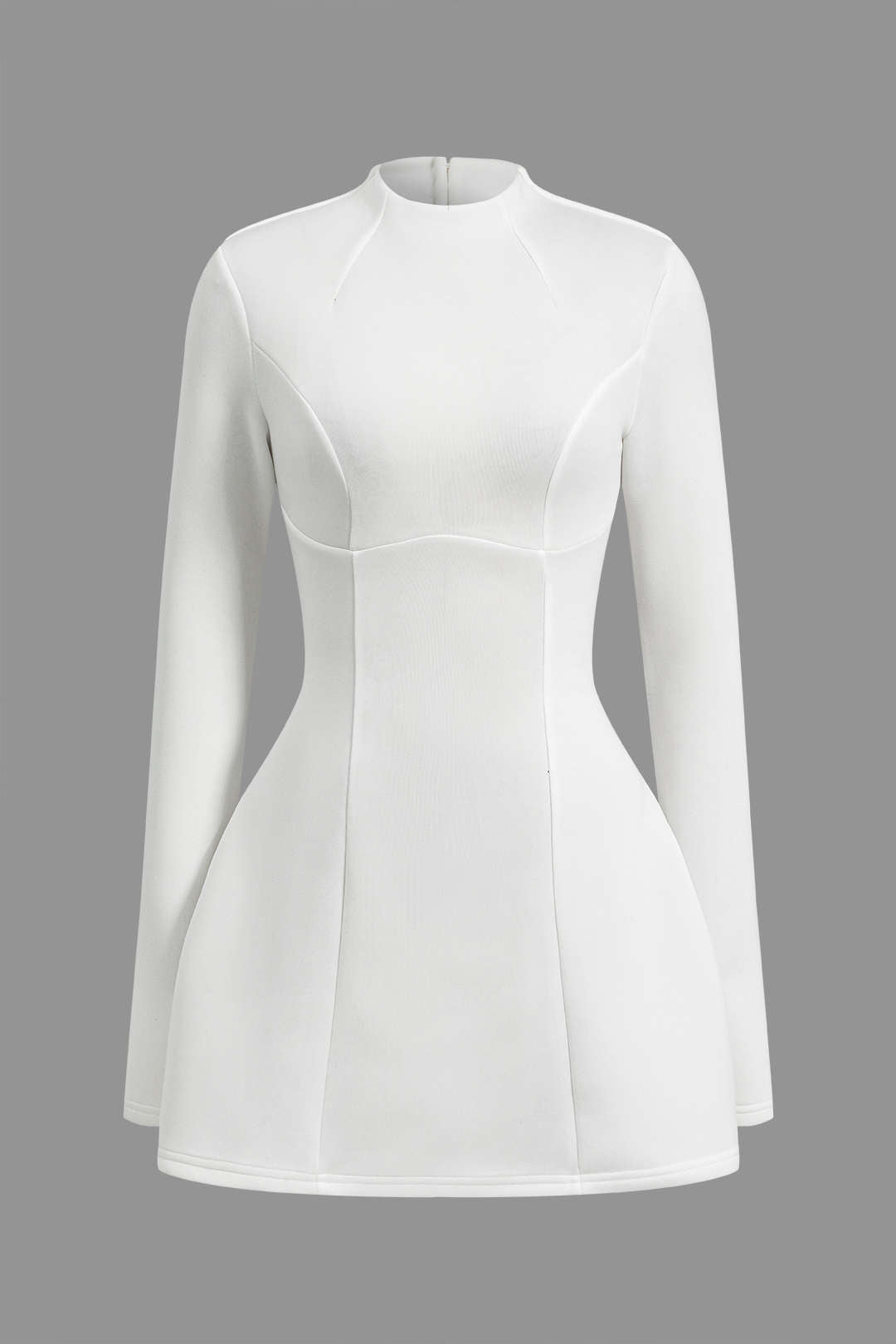 Vandoria Sculpted White Mini Dress