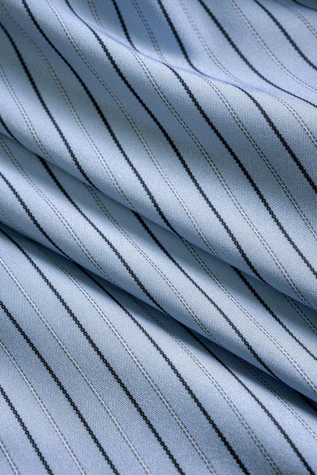 Asymmetric Blue Stripe Sculpt Shirt