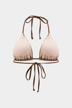 Textured Brown Bikini & Sarong