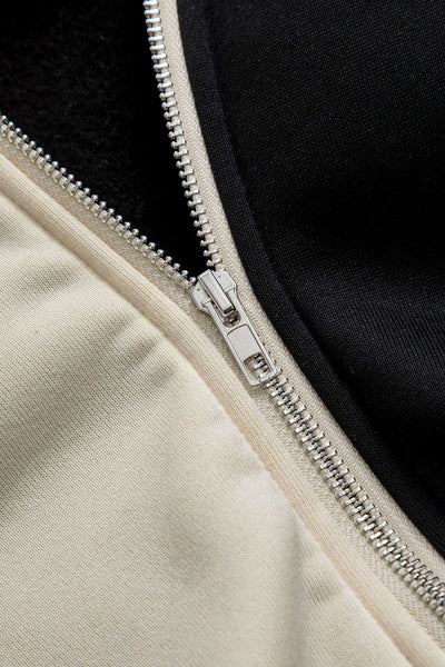Dual Tone Contrast Hoodie &amp; Cargo Jogger Set
