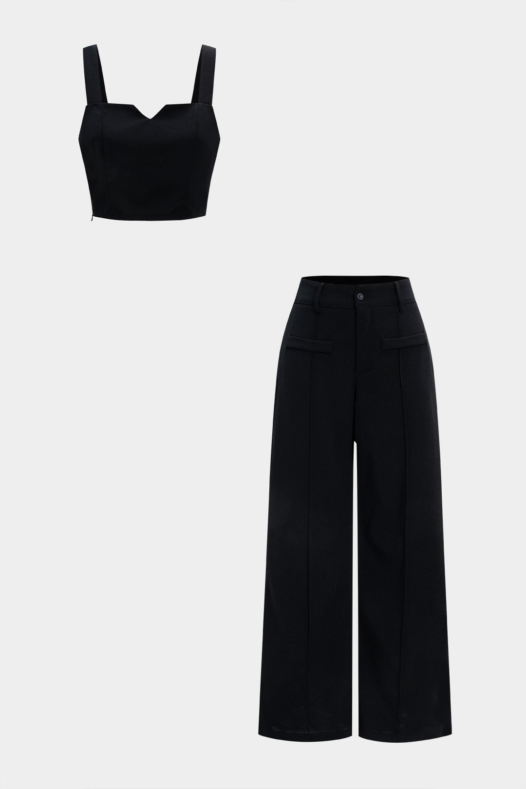 Poise Corset Crop &amp; Palazzo Trouser Set