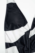 Noir Wave Swimsuit & Pareo Set