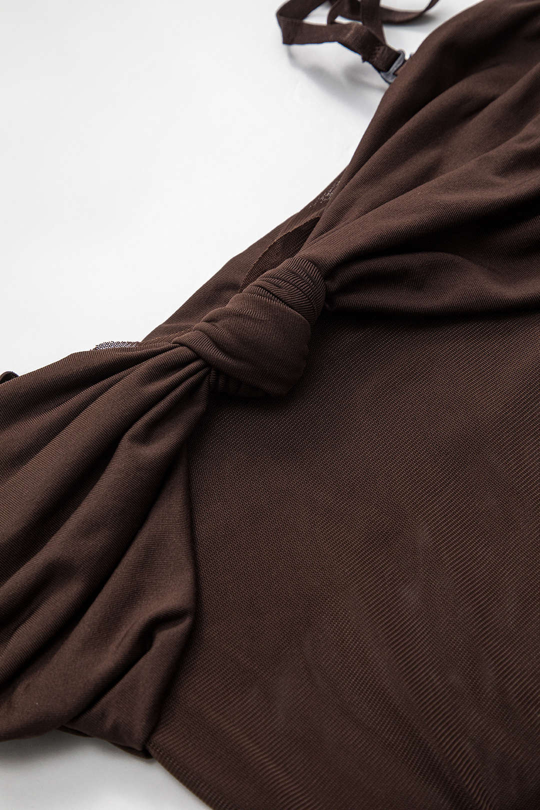 Şeffaf Panelli Maksi Elbise 