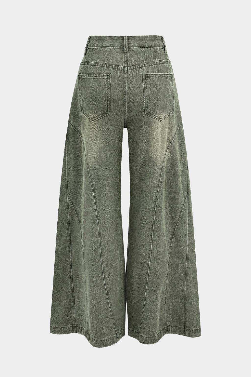 Kullanışlı Geniş Paçalı Kot Pantolon