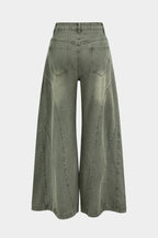 Kullanışlı Geniş Paçalı Kot Pantolon