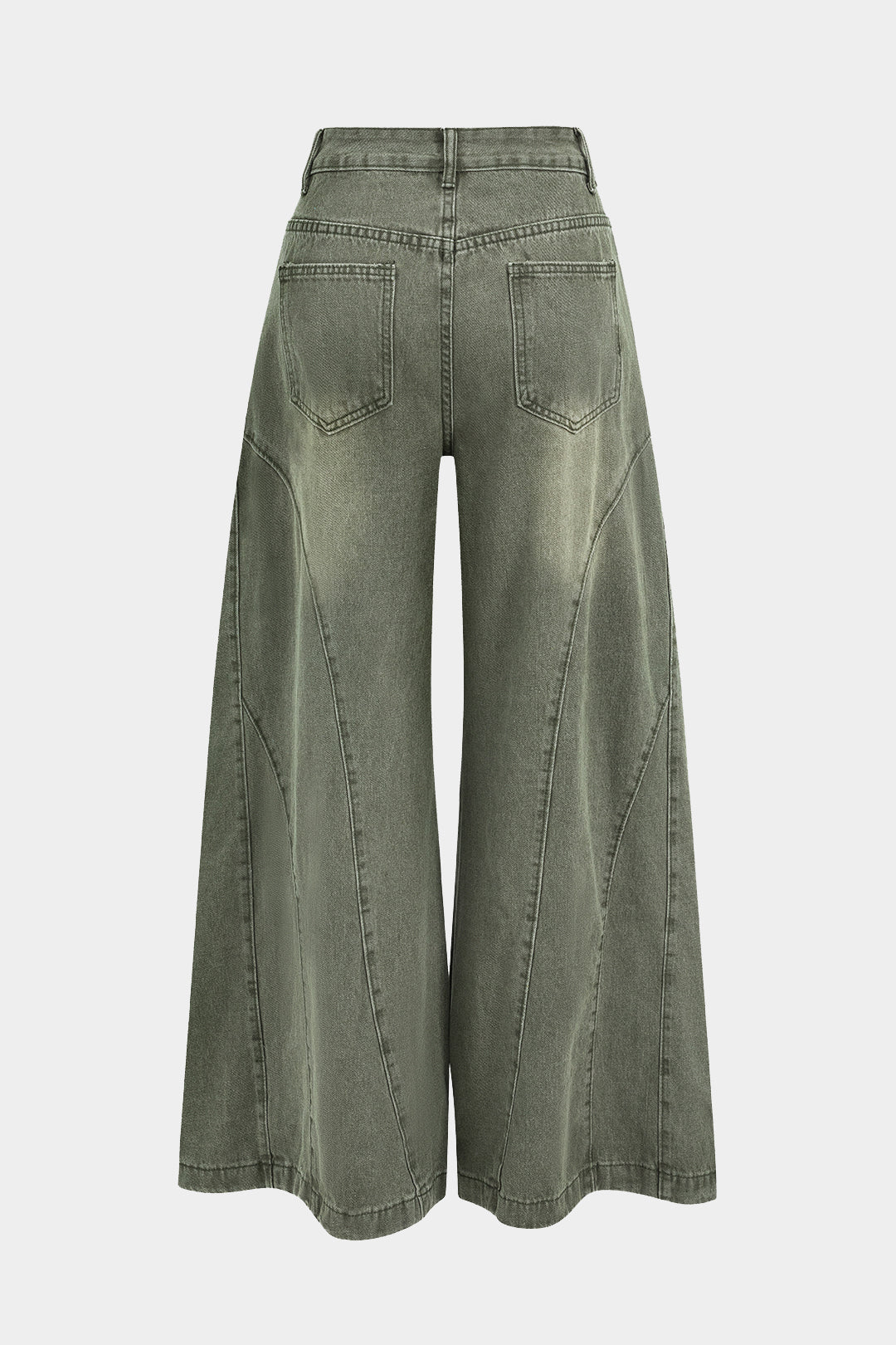 Kullanışlı Geniş Paçalı Kot Pantolon