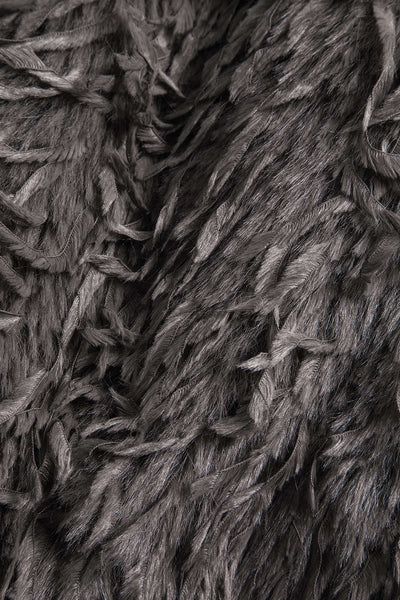 Fringe Faux Fur Palto