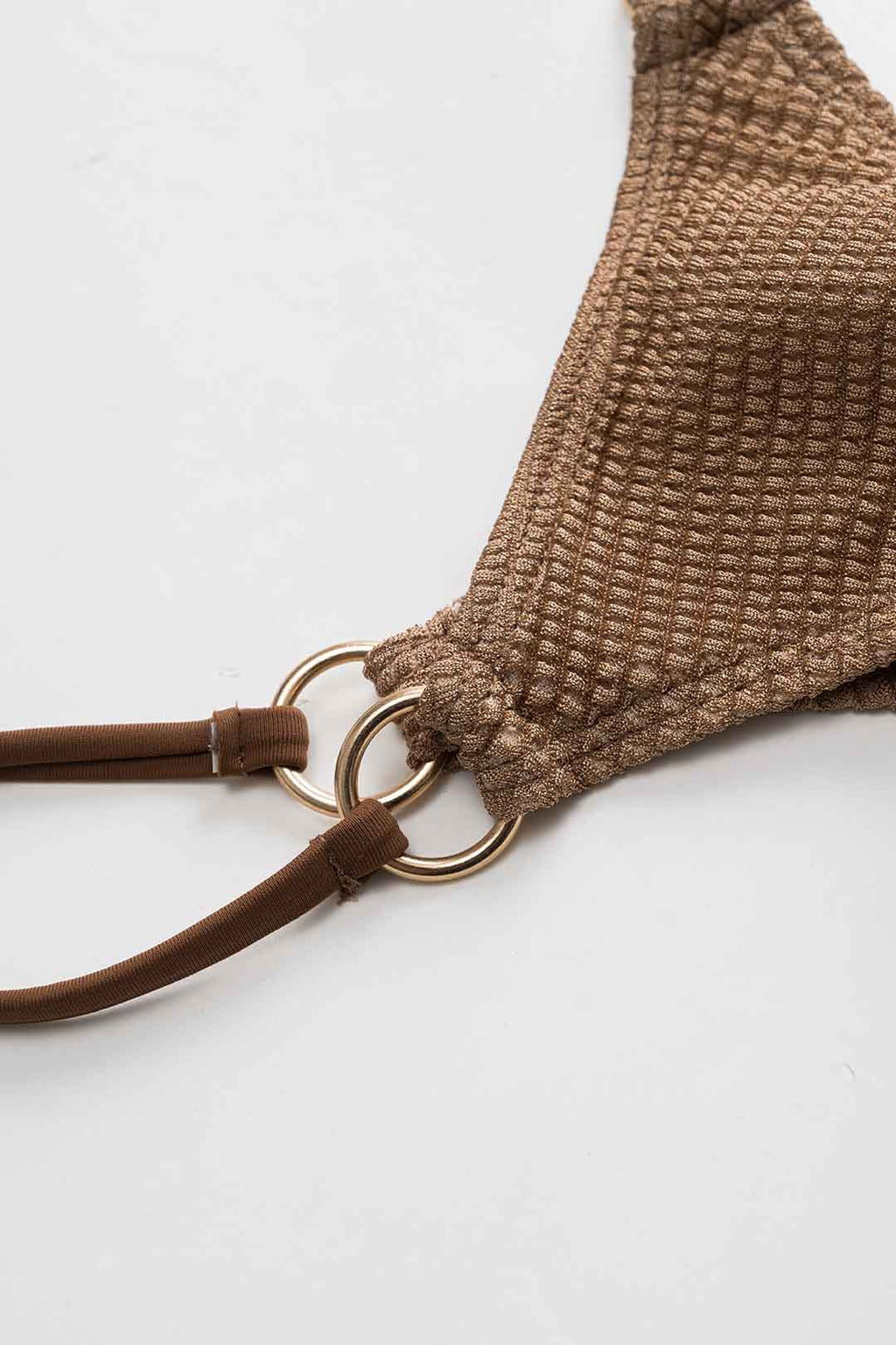Textured Brown Bikini & Sarong