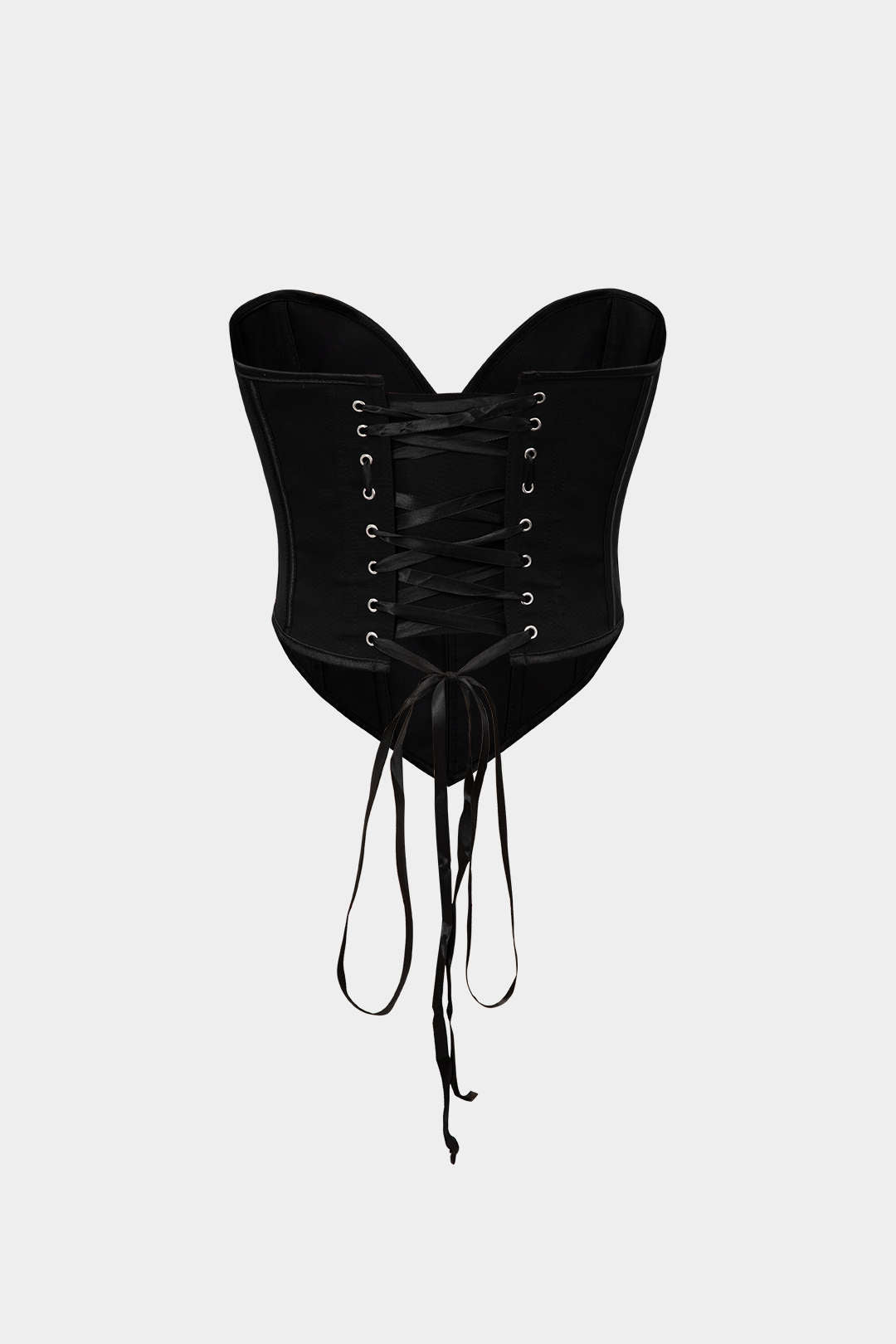 V-Hem Tie Back Corset Corset Crop