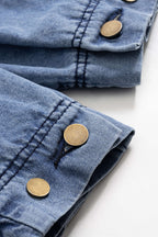 Yüksek Bel Fermuarlı Bol Paça Kot Pantolon