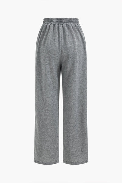 Ease One Shoulder Crop Sweat &amp; Palazzo Tracksuit Set
