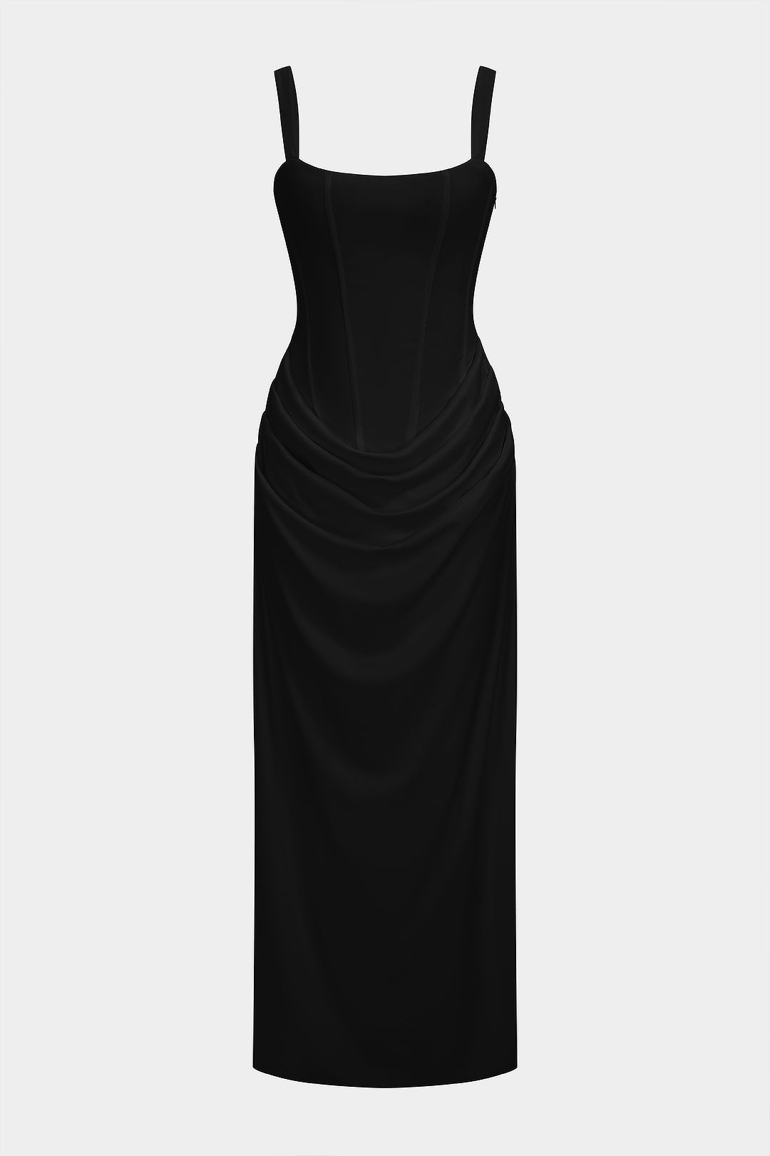 Büzgülü Midi Elbise