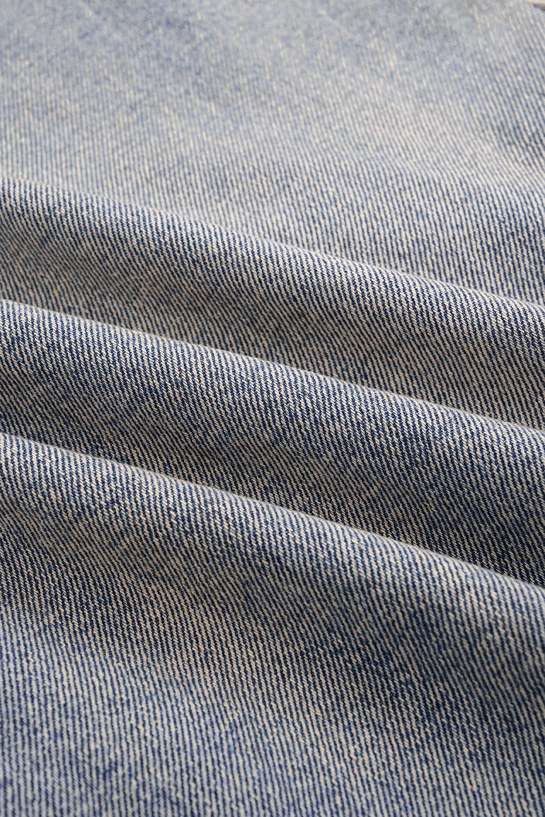 Yıkanmış Paçalı Kot Pantolon