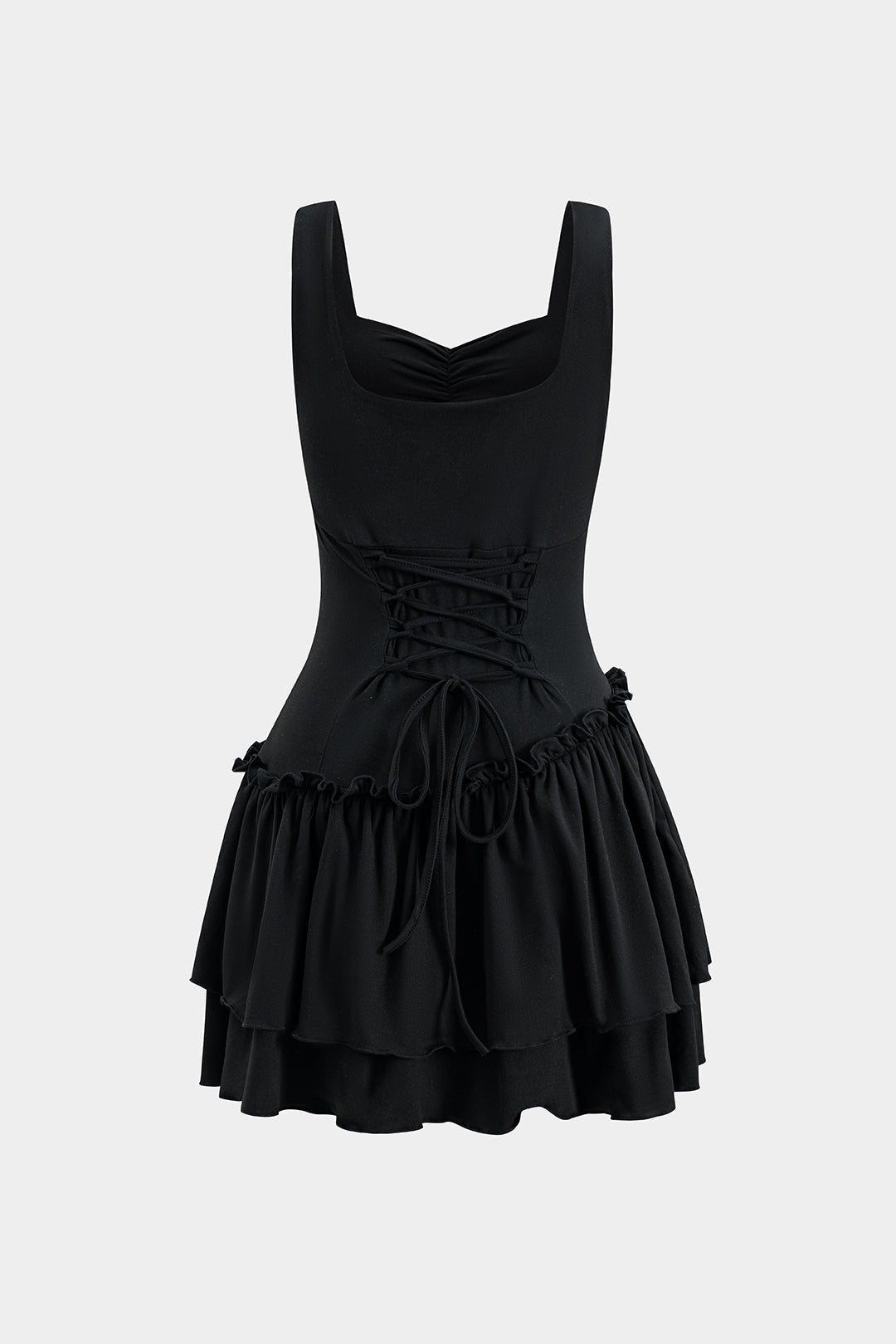 Fırfırlı Mini Elbise 