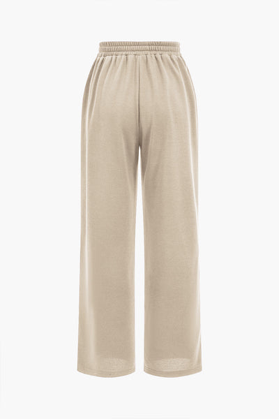 Ease One Shoulder Crop Sweat &amp; Palazzo Tracksuit Set