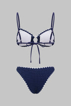 Textured Blue Bikini