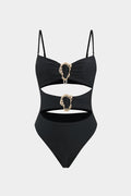 Noir Jewel Cut-Out Swimsuit
