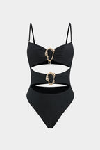 Noir Jewel Cut-Out Swimsuit
