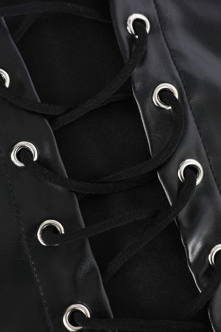 Suni Deri Askılı Bluz 