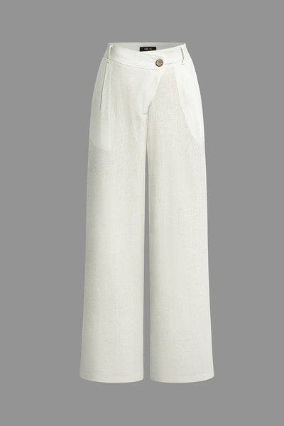 Linen Asymmetrical Pantolon