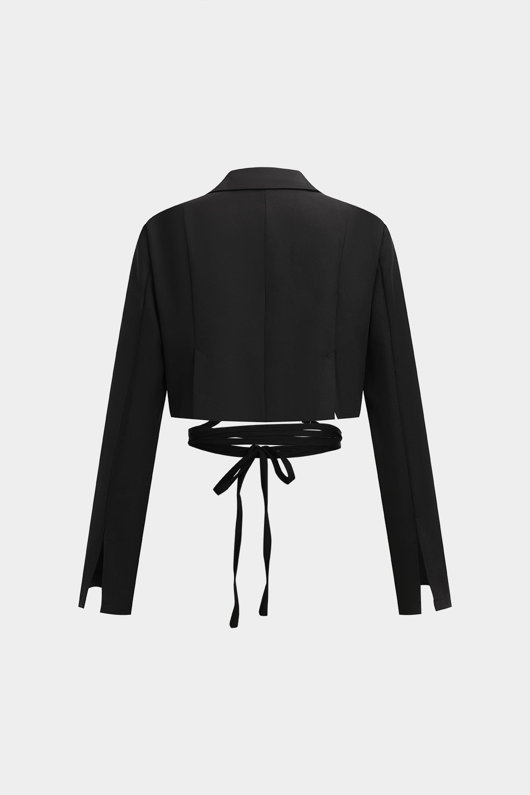 Tie Up Fake Pocket Blazer