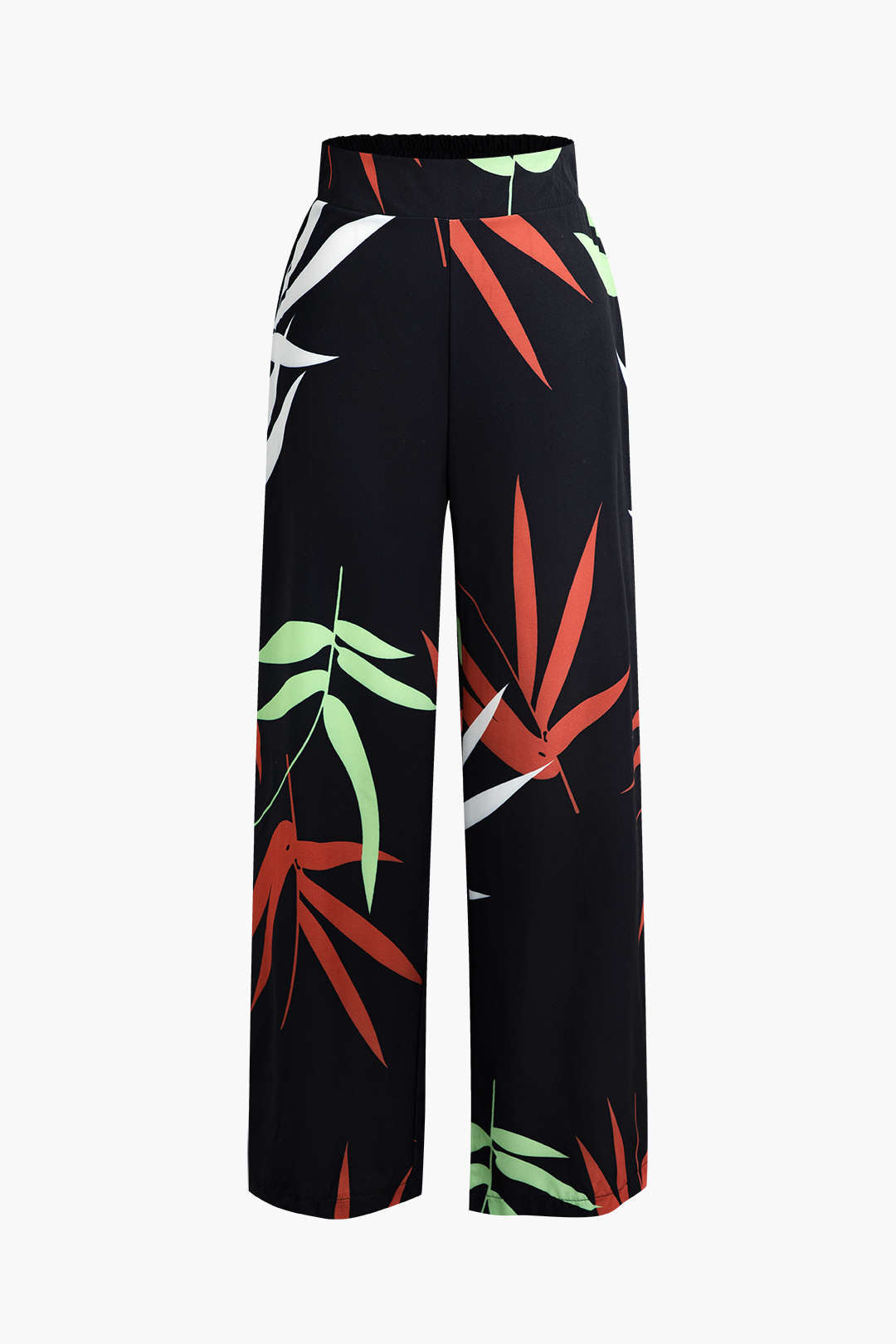 Tropical Bloom Lace-Up Bustier &amp; Palazzo Pants Set