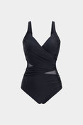 Noir Sculpt Wrap-Detail Swimsuit