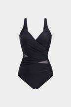 Noir Sculpt Wrap-Detail Swimsuit