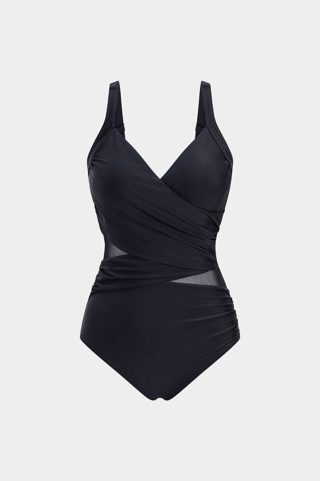 Noir Sculpt Wrap-Detail Swimsuit