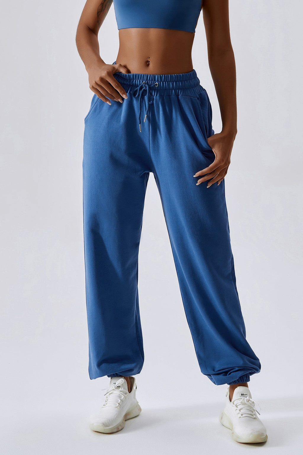 Jogger elastico con coulisse