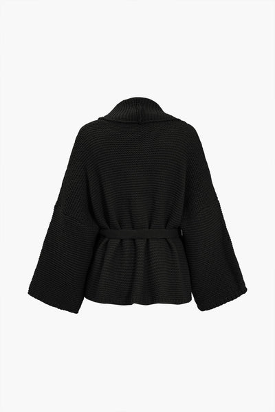 Belted V-neck Sweater Hırka